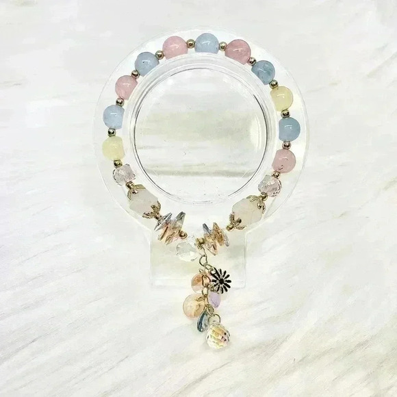 Flower Charm Crystal Bracelet - Picture 1 of 11